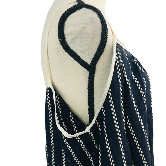 Stylebook Navy Cold Shoulder Top - Picture 2 of 3
